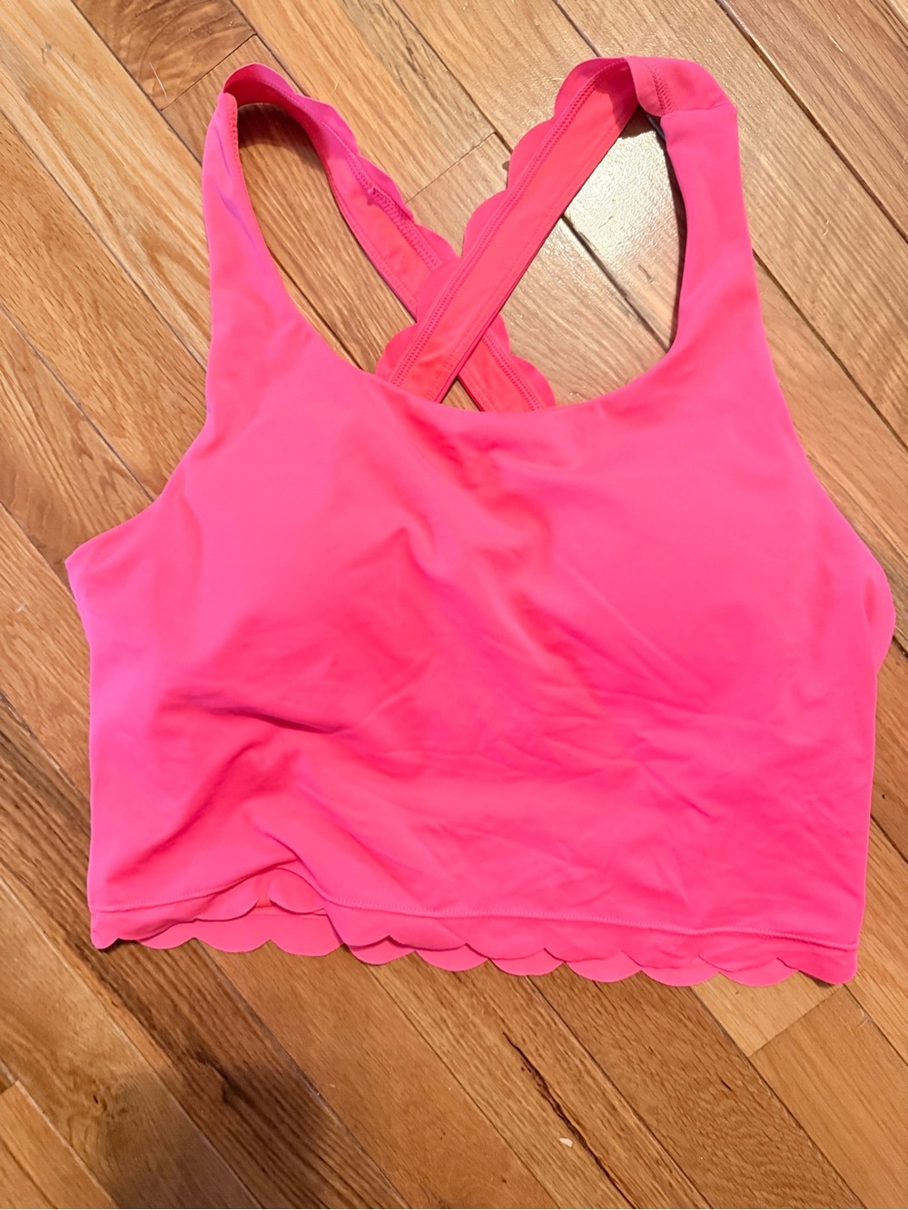 KIAVA Scalloped-Edge cropped swim